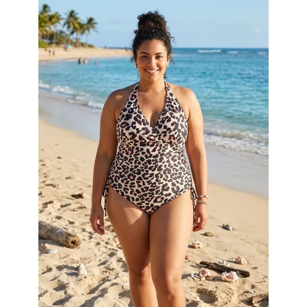 BloomChic NWT One Piece Leopard Swimsuit Size 26